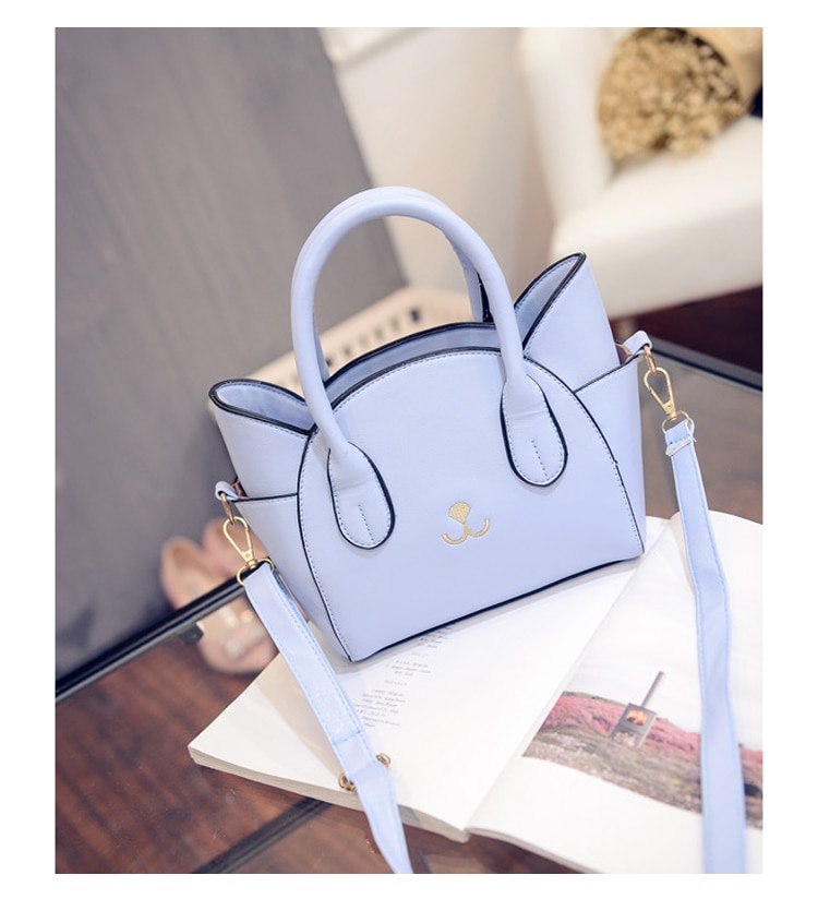Cartoon Cat Shaped Top-Handle Bag