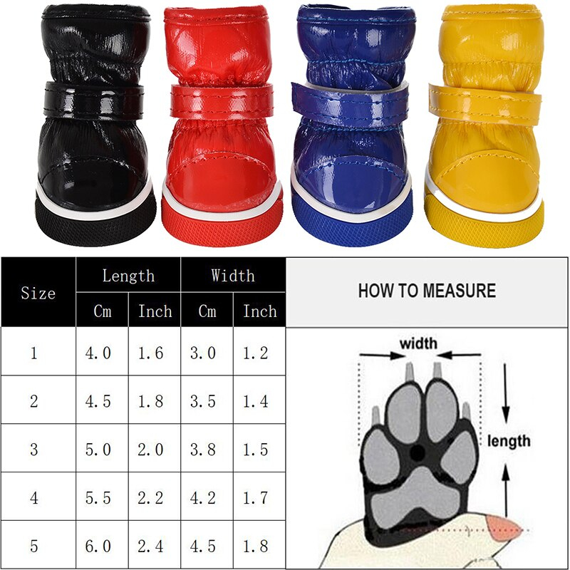 Warm Anti Slip Shoes for Dogs 4 pcs Set Warm Anti Slip Shoes for Dogs 4 pcs Set