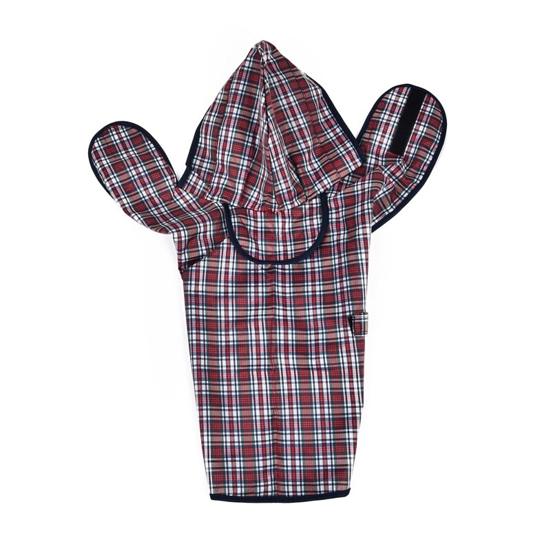 Reflective Plaid Dog Raincoat