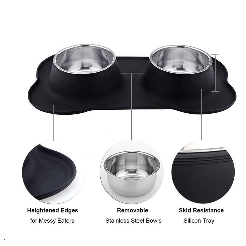Antislip Double Feeding Bowl Antislip Double Feeding Bowl