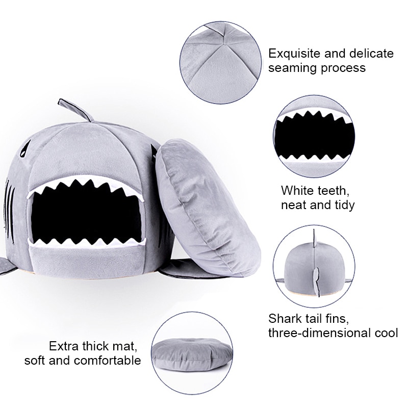 Shark Shaped Cats Bed