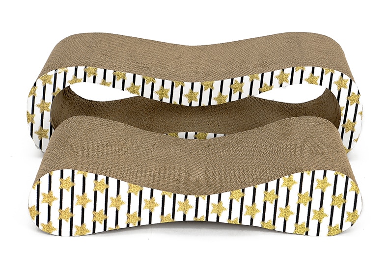 Corrugated Cardboard Cat Scratching Boards Pair