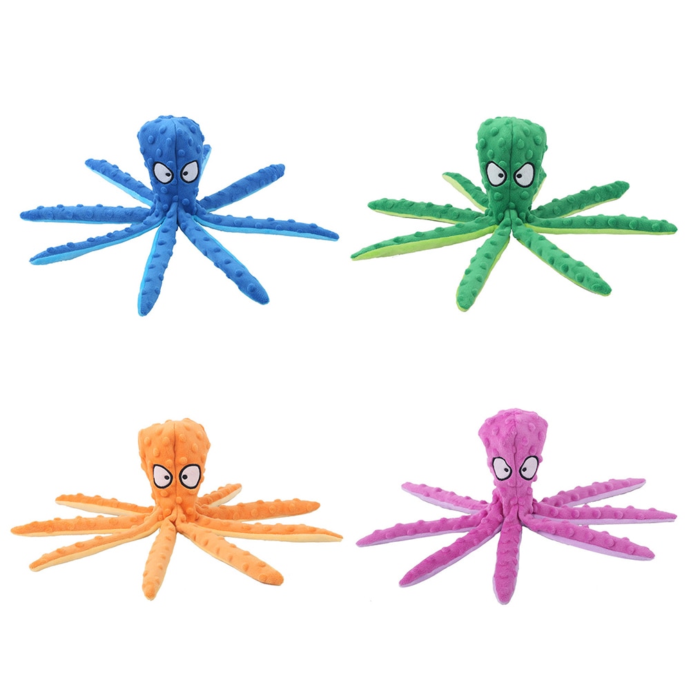 Squeaky Octopus Stuffed Dog Toy
