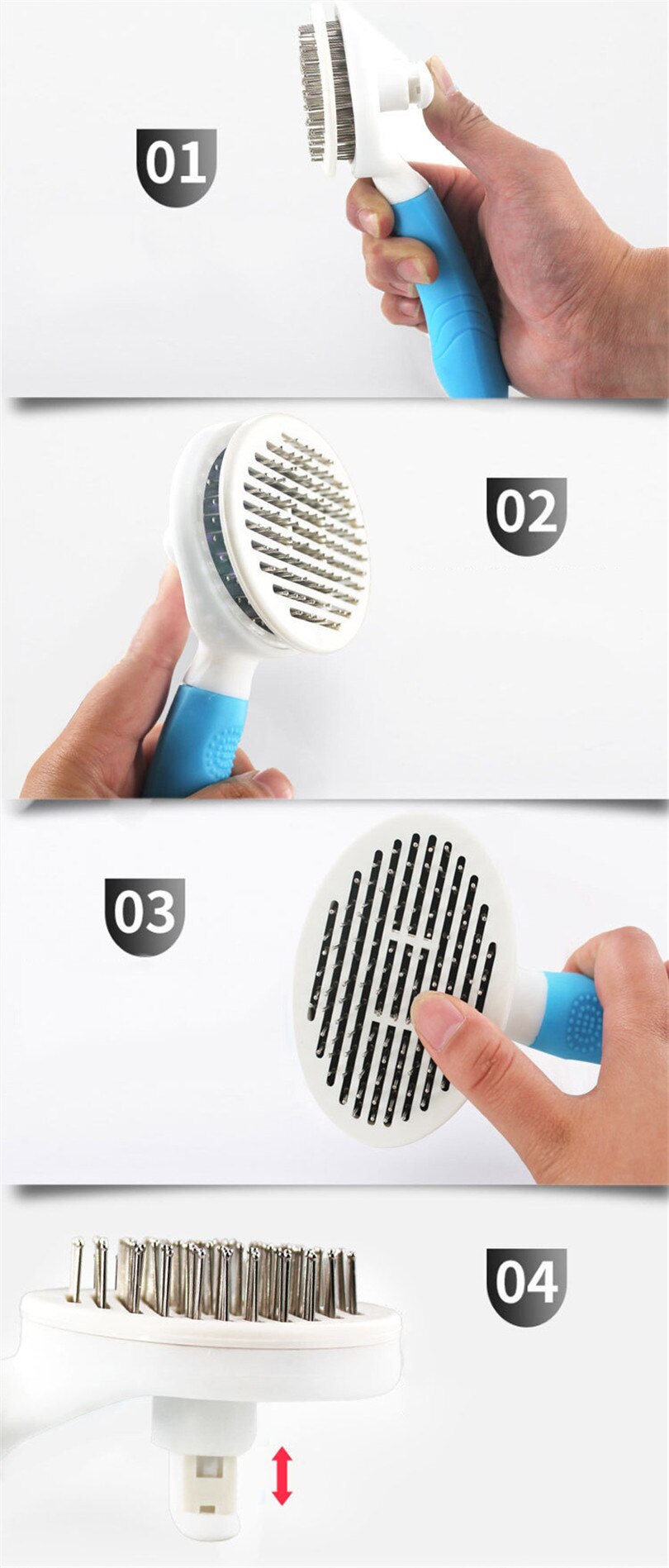 Self Cleaning Hair Shedding Dog Comb