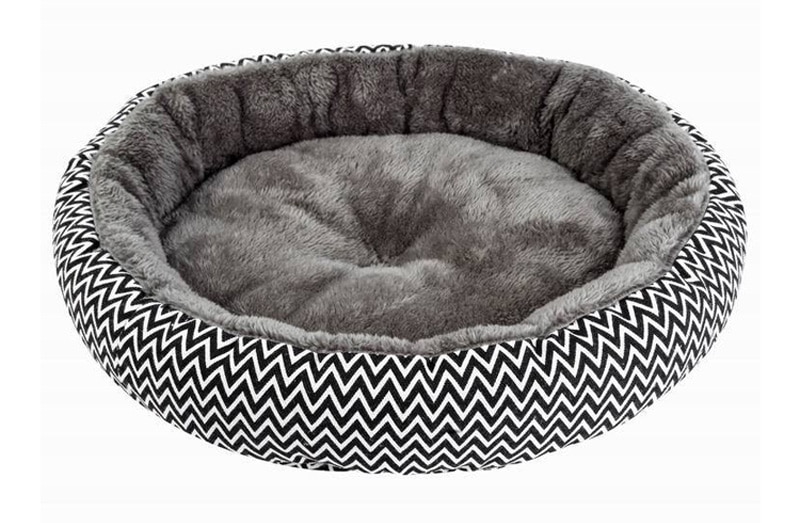 Zig Zag Print Dog Bed