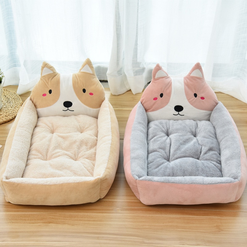 Cartoon Soft Dogs Bed