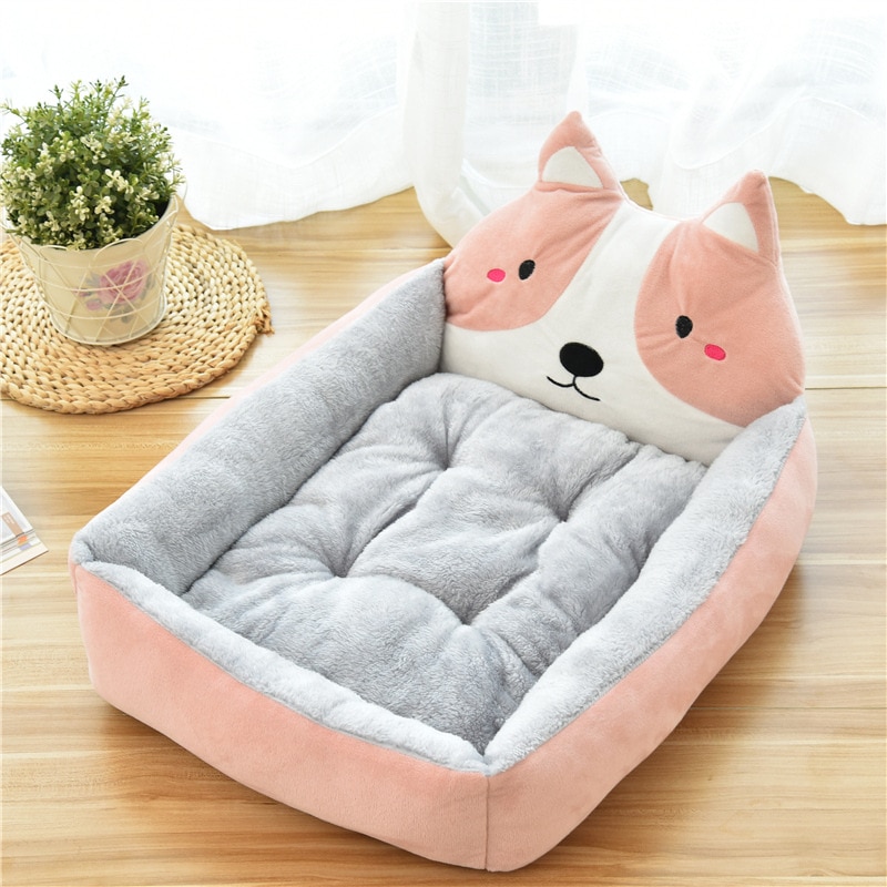 Cartoon Soft Dogs Bed
