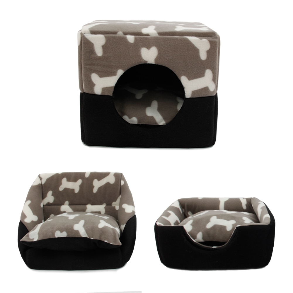 Dog Bed with Bones Print Dog Bed with Bones Print