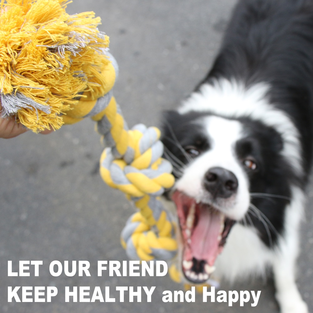 Knitted Colorful Knots Gnawing Toy Knitted Colorful Knots Gnawing Toy