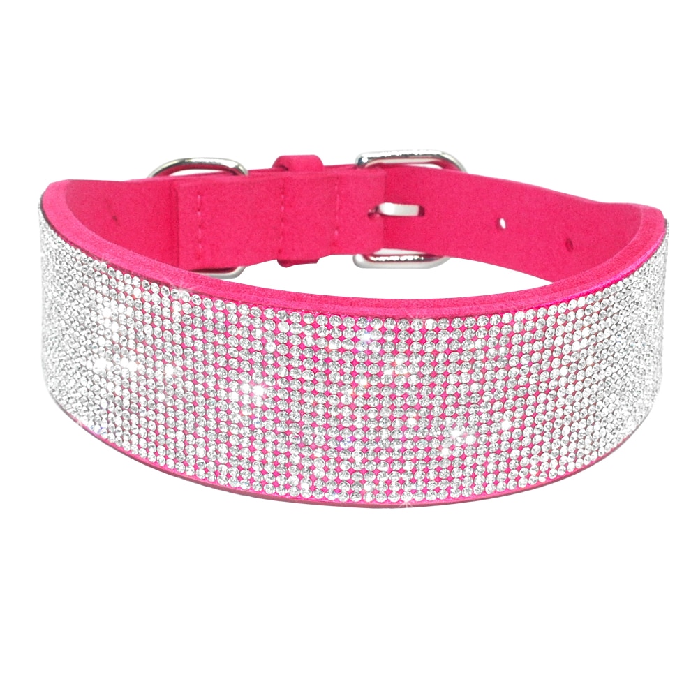 Luxury Rhinestone Leather Pets Collar