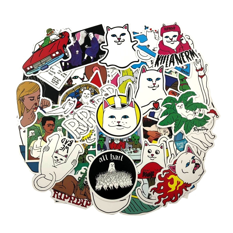 Cat Themed Stickers for Skateboard