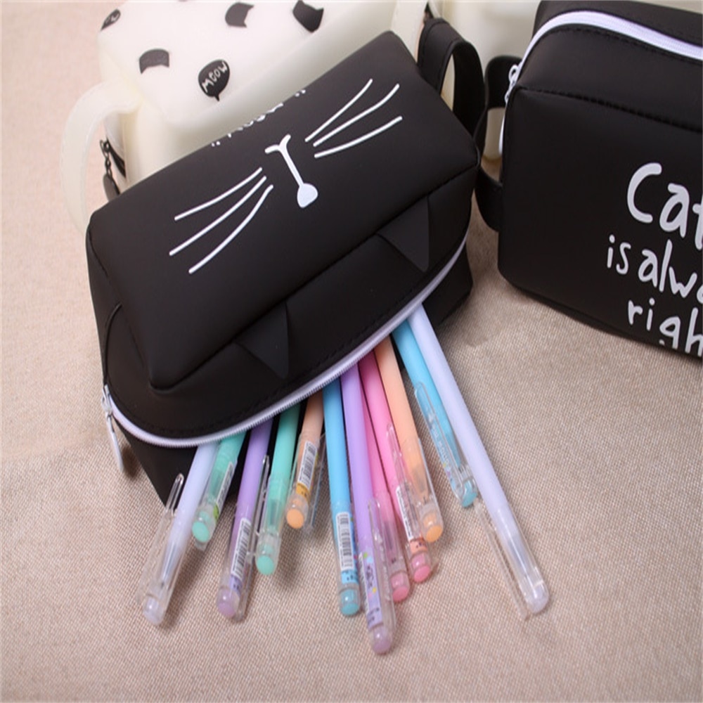 Cute Cat Patterned Pencil Case