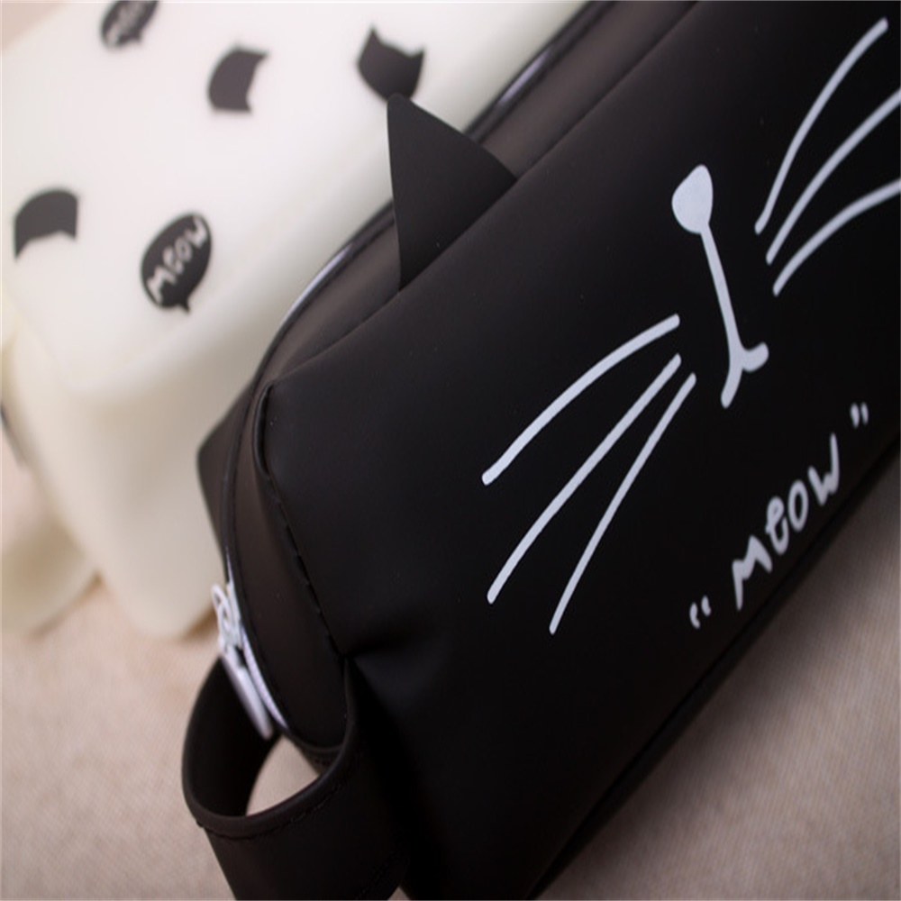 Cute Cat Patterned Pencil Case