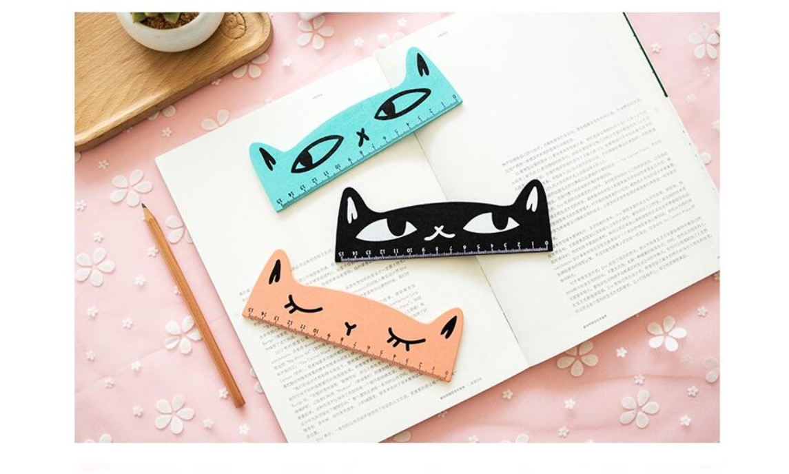 Cat Shaped Wooden Ruler