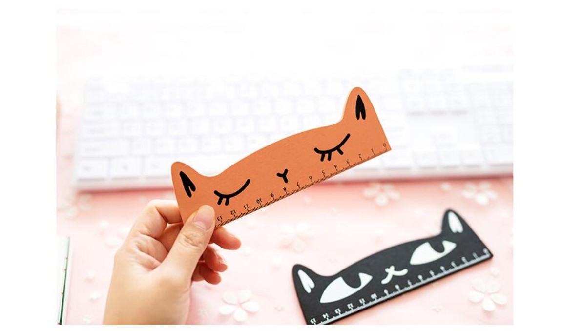 Cat Shaped Wooden Ruler