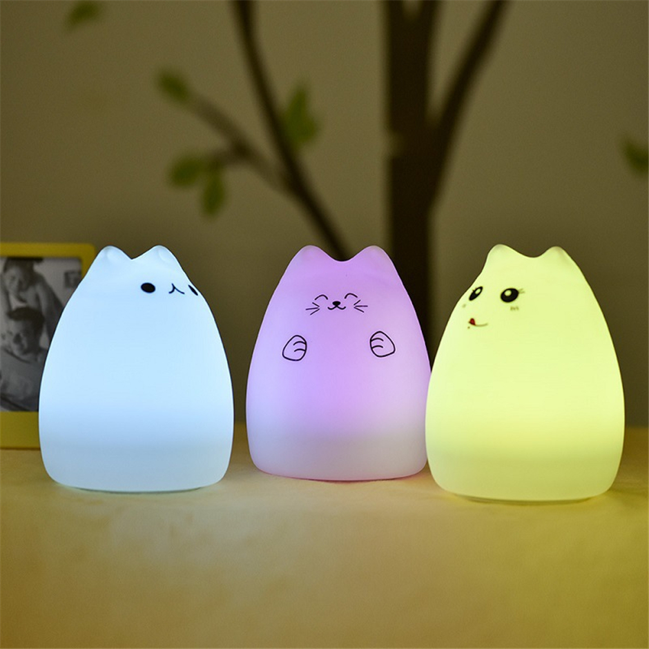 Baby's Lovely Cat Silicone Nightlight
