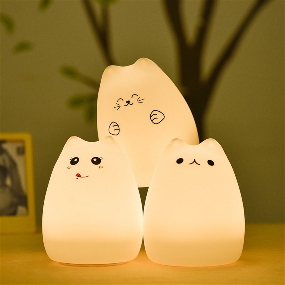 Baby's Lovely Cat Silicone Nightlight