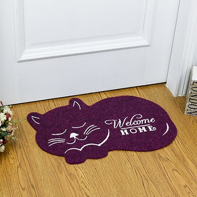 Cat Shaped Door Mat