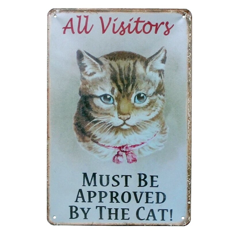 Vintage Cat Printed Plaque