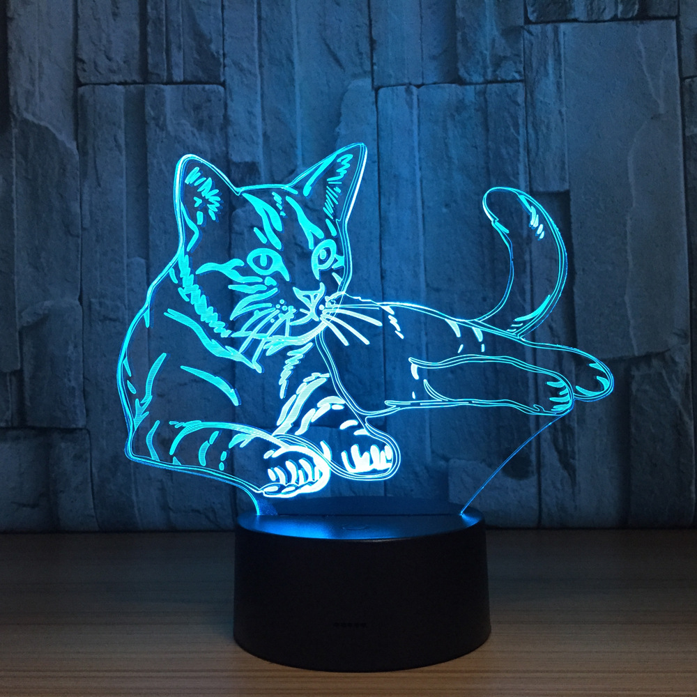 Girl's 3D Cat LED Nightlight
