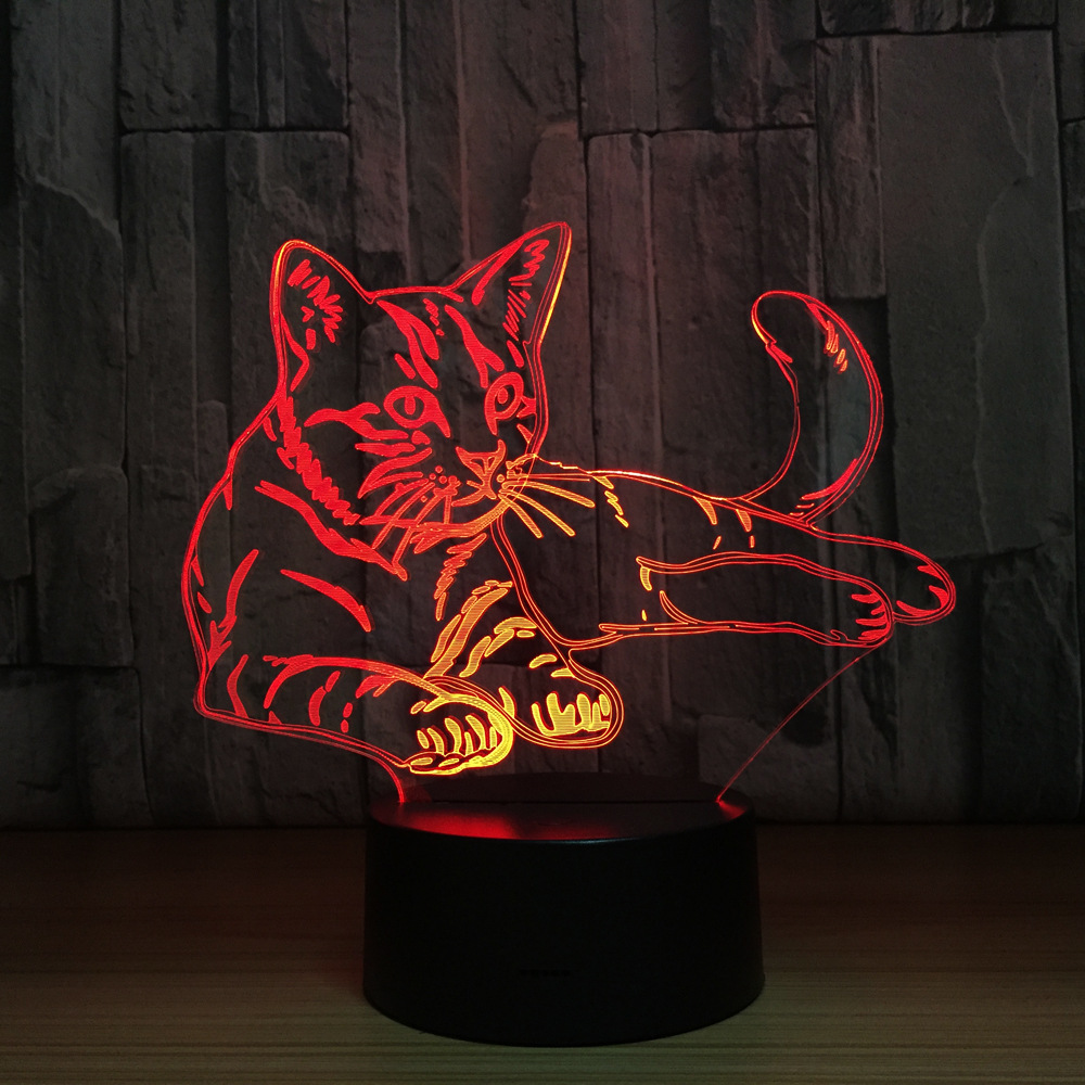 Girl's 3D Cat LED Nightlight